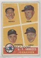 N.Y. Yankees Coaches (Bill Dickey, Ralph Houk, Frank Crosetti, Ed Lopat) [Good&…