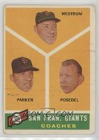 San Francisco Giants Coaches (Wes Westrum, Salty Parker, Bill Posedel) [Good&nb…