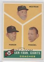 San Francisco Giants Coaches (Wes Westrum, Salty Parker, Bill Posedel)