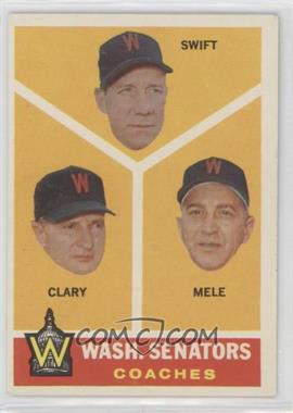 1960 Topps - [Base] #470 - Washington Senators Coaches (Bob Swift, Ellis Clary, Sam Mele)