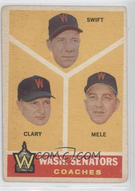 1960 Topps - [Base] #470 - Washington Senators Coaches (Bob Swift, Ellis Clary, Sam Mele)