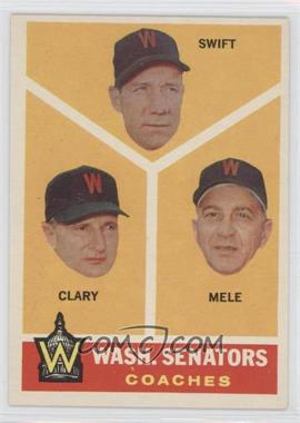 1960 Topps - [Base] #470 - Washington Senators Coaches (Bob Swift, Ellis Clary, Sam Mele)