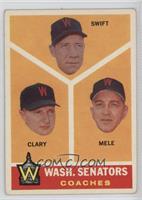 Washington Senators Coaches (Bob Swift, Ellis Clary, Sam Mele) [Good to&nb…