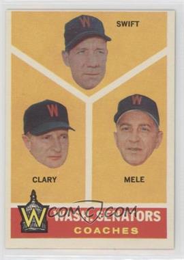 1960 Topps - [Base] #470 - Washington Senators Coaches (Bob Swift, Ellis Clary, Sam Mele)