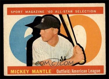 1960 Topps - [Base] #563 - High # - Mickey Mantle [VG]