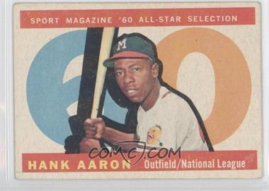 1960 Topps - [Base] #566 - High # - Hank Aaron [Good to VG‑EX]