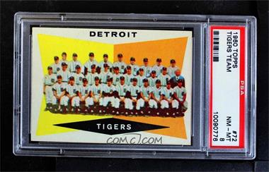1960 Topps - [Base] #72 - 2nd Series Checklist - Detroit Tigers [PSA 8 NM‑MT]