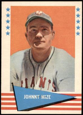 1961 Fleer Baseball Greats - [Base] #63 - Johnny Mize [NM MT]