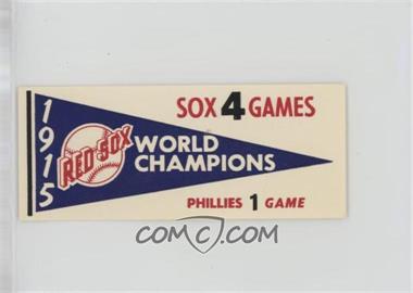 1961 Fleer Baseball Greats - World Series Pennant Decals #1915 - 1915 Boston Red Sox