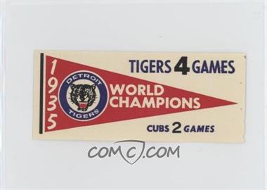 1961 Fleer Baseball Greats - World Series Pennant Decals #1935 - 1935 Detroit Tigers