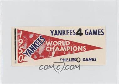 1961 Fleer Baseball Greats - World Series Pennant Decals #1950 - 1950 New York Yankees [COMC RCR Poor]