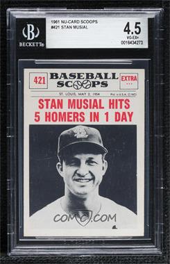 1961 Nu-Cards Baseball Scoops - [Base] #421 - Stan Musial [BGS 4.5 VG‑EX+]
