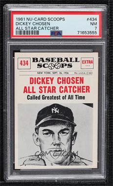 1961 Nu-Cards Baseball Scoops - [Base] #434 - Bill Dickey [PSA 7 NM]