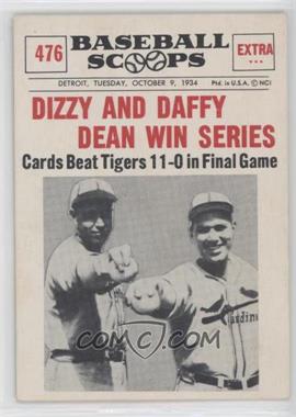 1961 Nu-Cards Baseball Scoops - [Base] #476 - Dizzy Dean, Paul Dean