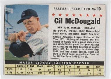 1961 Post - [Base] #10 - Gil McDougald [Noted]