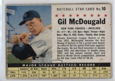 1961 Post - [Base] #10 - Gil McDougald [Poor to Fair]