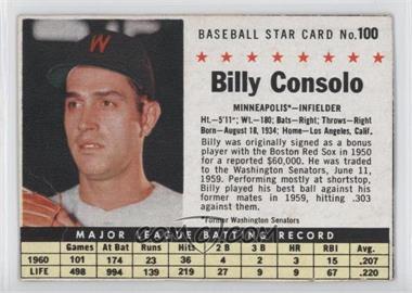 1961 Post - [Base] #100.1 - Billy Consolo (hand cut, Minneapolis) [Poor to Fair]