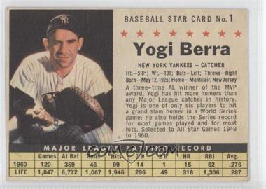 1961 Post - [Base] #1.1 - Yogi Berra (Hand Cut)