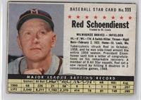 Red Schoendienst [Good to VG‑EX]