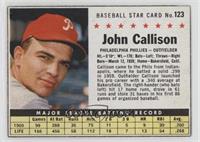 Johnny Callison (Hand Cut)