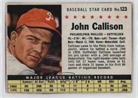 Johnny Callison (Hand Cut) [Poor to Fair]