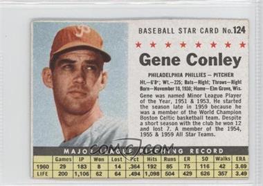 1961 Post - [Base] #124.1 - Gene Conley (Hand Cut) [Authentic]
