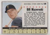 Bill Mazeroski (Hand Cut) [Poor to Fair]