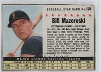 Bill Mazeroski (Hand Cut) [Good to VG‑EX]