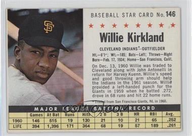 1961 Post - [Base] #146.2 - Willie Kirkland (Perforated, Traded from San Francisco Giants, NL in 1960.) [Altered]