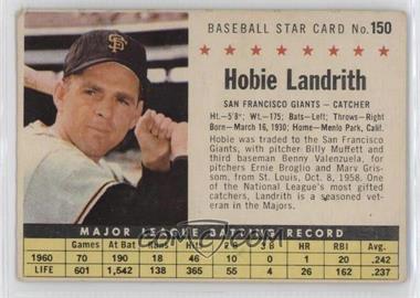 1961 Post - [Base] #150.1 - Hobie Landrith (Hand Cut)