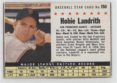 1961 Post - [Base] #150.1 - Hobie Landrith (Hand Cut)