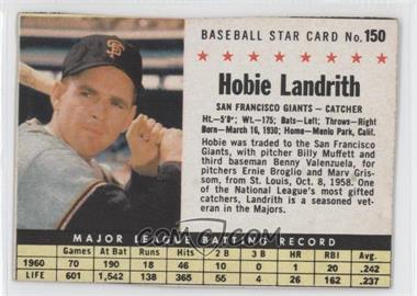 1961 Post - [Base] #150.1 - Hobie Landrith (Hand Cut) [Good to VG‑EX]