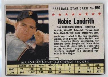 1961 Post - [Base] #150.1 - Hobie Landrith (Hand Cut)