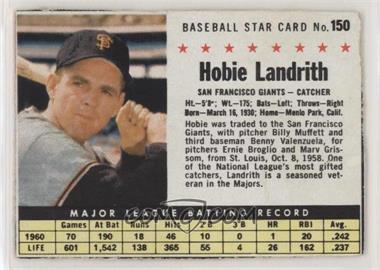 1961 Post - [Base] #150.1 - Hobie Landrith (Hand Cut)