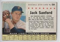 Jack Sanford [Noted]