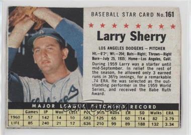 1961 Post - [Base] #161.1 - Larry Sherry (Hand Cut)