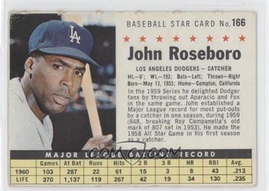 1961 Post - [Base] #166.2 - John Roseboro (Perforated) [Authentic]