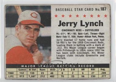 1961 Post - [Base] #187.1 - Jerry Lynch (Hand Cut) [Poor to Fair]