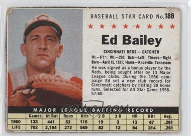 1961 Post - [Base] #188.1 - Ed Bailey (Hand Cut) [Authentic]