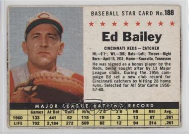 1961 Post - [Base] #188.1 - Ed Bailey (Hand Cut) [Poor to Fair]