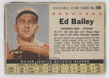 1961 Post - [Base] #188.1 - Ed Bailey (Hand Cut) [Poor to Fair]