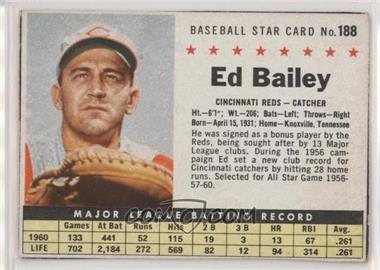 1961 Post - [Base] #188.1 - Ed Bailey (Hand Cut) [Poor to Fair]