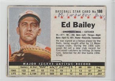 1961 Post - [Base] #188.1 - Ed Bailey (Hand Cut) [Poor to Fair]