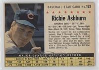 Richie Ashburn (Hand Cut)