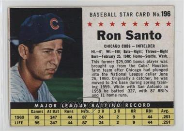 1961 Post - [Base] #196.1 - Ron Santo (Hand Cut)