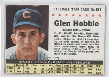1961 Post - [Base] #197.1 - Glen Hobbie (Hand Cut)