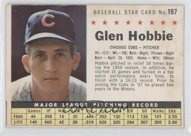 1961 Post - [Base] #197.2 - Glen Hobbie (Perforated) [Good to VG‑EX]