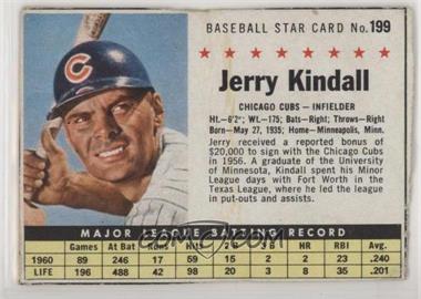 1961 Post - [Base] #199.1 - Jerry Kindall (Hand Cut) [Poor to Fair]