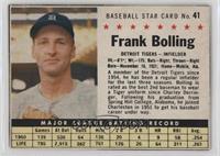 Frank Bolling (Hand Cut, Charley Derringer)