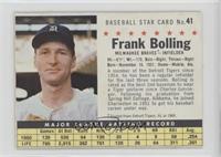 Frank Bolling (Perforated, Traded from Detroit Tigers, AL in 1960., Charley Geh…